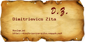 Dimitrievics Zita névjegykártya